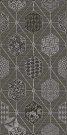 Декор для настенной плитки AZORI Devore Gris Geometria 587152001 31,5*63 см