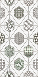 Декор для настенной плитки AZORI Devore Gris Light Geometria 587192002 31,5*63 см