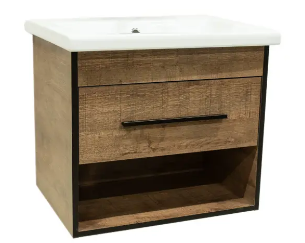 Тумба подвесная ViMark GEO Brauni 60 с умывальником MODUO 60