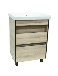 Тумба напольная ViMark GEO ТИМБЕР 60 КРОМБЕРГ с умывальником MODUO 60