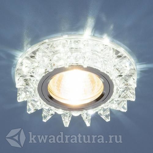 Встраиваемый точечный светильник Elektrostandard 6037 зеркальный/серебро LED