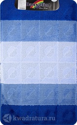 Коврик для ванной комнаты SILVER одинарный синий 60*100 см (00246)