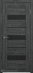 Межкомнатная дверь ALBERO Бостон черное дерево, стекло черное