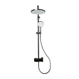 Душевая система Calypso CS2 с тропическим душем и изливом CS24121-9 Оружейная сталь (графит)