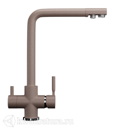 Cмеситель для кухни ULGRAN с подключением к фильтру с питьевой водой U-016 песочный №302