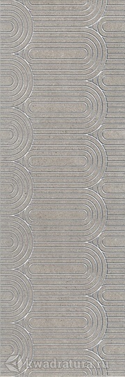 Декор для настенной плитки Kerama Marazzi Безана серый обрезной OPB20112137R 25*75 см