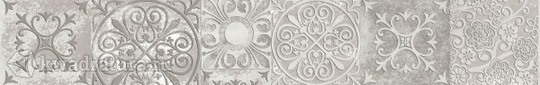 Бордюр для настенной плитки Береза Керамика Амалфи серый 9,5*60 см