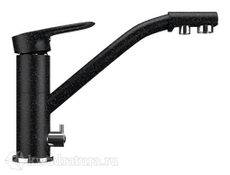 Cмеситель для кухни ULGRAN с подключением к фильтру с питьевой водой U-010 чёрный №308