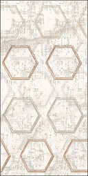 Декор для настенной плитки AZORI Apulia Oro Hexagone 31,5*63 см 589002003