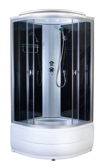 Душевая кабина AQUAPULSE 4003D grey black 100*100 см