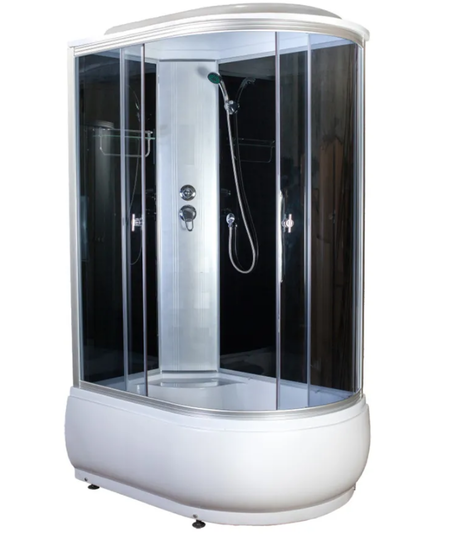 Душевая кабина AQUAPULSE 4006C L grey black 120*80 см