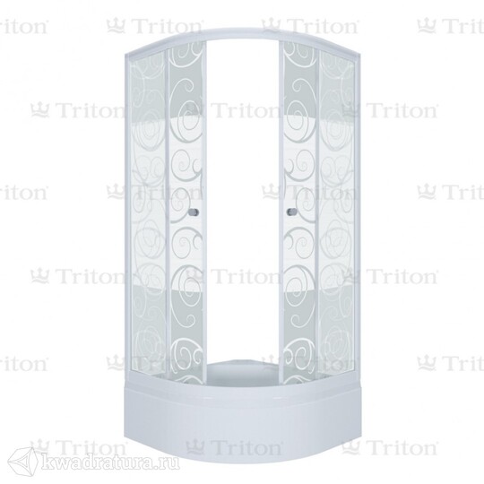 Душевое ограждение Triton Стандарт Узоры В 100*100 (с поддоном) Щ0000025933