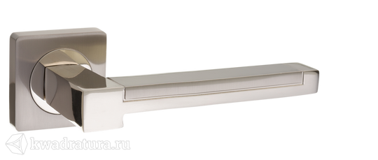 Дверная ручка Puerto AL 530-02 SN/NP никель матовый/никель белый