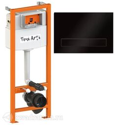 Система инсталляции для унитаза TONI ARTI TA-03, двухрежимная, кнопка чёрный матовый