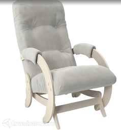 Кресло-маятник МекКо Неаполь Модель 12 (Дуб шампань-эмаль/Ткань серый Verona Light Grey)