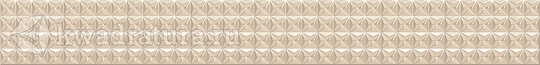 Бордюр для настенной плитки AZORI Pandora Latte Geometry 585741002 7,5*63 см