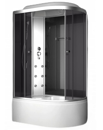 Душевая кабина ODA BST 8037 grey-L Тонированное стекло в/п 120*80*215 см