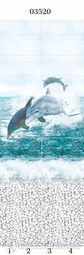 Стеновая панель ПВХ Panda Море дельфины 03520