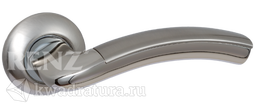 Дверная ручка Renz Сицилия DH 37-08 SN/NP никель матовый/никель белый