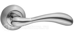 Дверная ручка Renz Разаро DH DH (N) 89-08 SN/NP никель матовый/никель белый