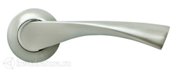 Дверная ручка Rucetti RAP 1 SN/CP белый никель/полированный хром