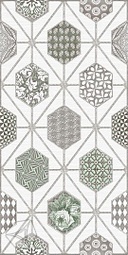 Декор для настенной плитки AZORI Devore Indigo Light Geometria 587192002 31,5*63 см
