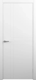 Межкомнатная дверь ALBERO Эмаль Геометрия 3 белая с магнитной защелкой