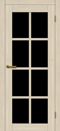 Межкомнатная дверь Матадор Гранада ДО1ч капучино, стекло черный