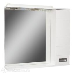 Зеркало-шкаф Домино Cube 75 правый с подсветкой DC5009HZ