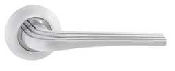 Ручка дверная Renz "Терамо" INDH 429-08 MSW/CP матовый супер белый/хром блестящий