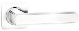 Ручка дверная Renz "АРОНА" INDH 96-02 MSW/CP матовый супер белый/хром блестящий КВ