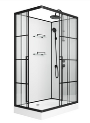 Душевая кабина Niagara Standart ST120/80/15QR/KL/BKT 120*80 см черный профиль, стекло прозрачное