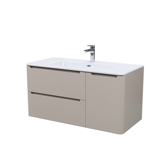 Тумба подвесная Iddis Edifice 100 см капучино с умывальником EDI10C0i95K