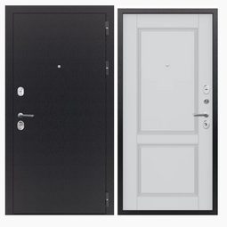 Дверь входная металлическая FlyDoors Аркан Классик Букле черный - Velluto bianco