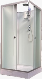 Душевая кабина AQUAPULSE 8508B fabric white 90*90 см