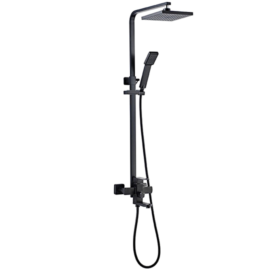Душевой гарнитур LEDEME с тропическим душем и смесителем черный L72433B