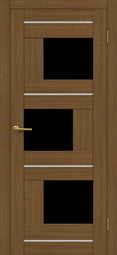 Межкомнатная дверь Матадор Лагуна 2 ДОЧ античный кедр, стекло черное