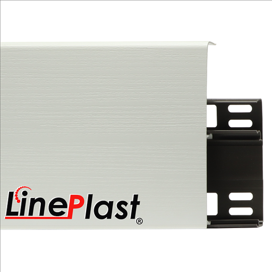 Плинтус Line Plast 100 мм Белый с тиснением LB001