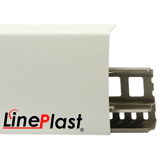 Плинтус Line Plast 85 мм Белый матовый LS001