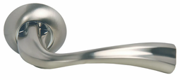 Дверная ручка Morelli СОН MH-15 SN/CP белый никель/полированный хром