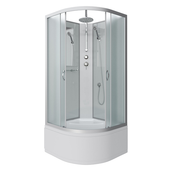 Душевая кабина Niagara Classic NG-2308-14BKT без крыши с тропическим душем 90*90см