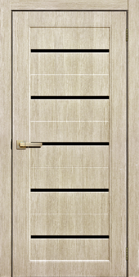 Межкомнатная дверь Сибирь Профиль SKIN DOORS ПО S01 Ясень (остекление: пластик)