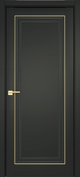 Межкомнатная дверь ALBERO Империя Прадо 2 черный ПГ Молдинг золото