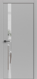 Межкомнатная дверь Дверные решения Прима Лофт светлый зеркало кромка серая