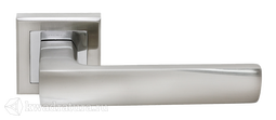 Дверная ручка Rucetti RAP 14-S SN/CP белый никель/полированный хром