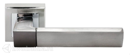 Дверная ручка Rucetti RAP 16-S SN/CP белый никель/полированный хром