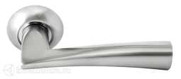Дверная ручка Rucetti RAP 18 SN/CP белый никель/полированный хром
