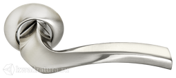 Дверная ручка Rucetti RAP 20 SN/CP белый никель/полированный хром
