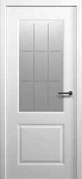 Межкомнатная дверь ALBERO Эмаль Стиль-1 белый стекло "Топаз"