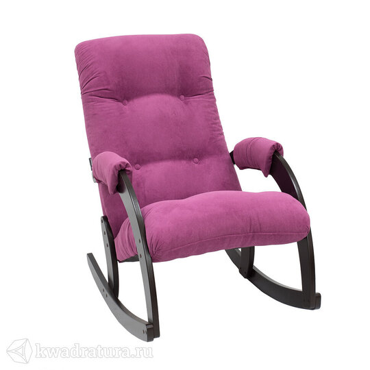 Кресло-качалка МекКо Неаполь Модель 11 (Венге-эмаль/Ткань Фиолетовый Verona Cyklam)